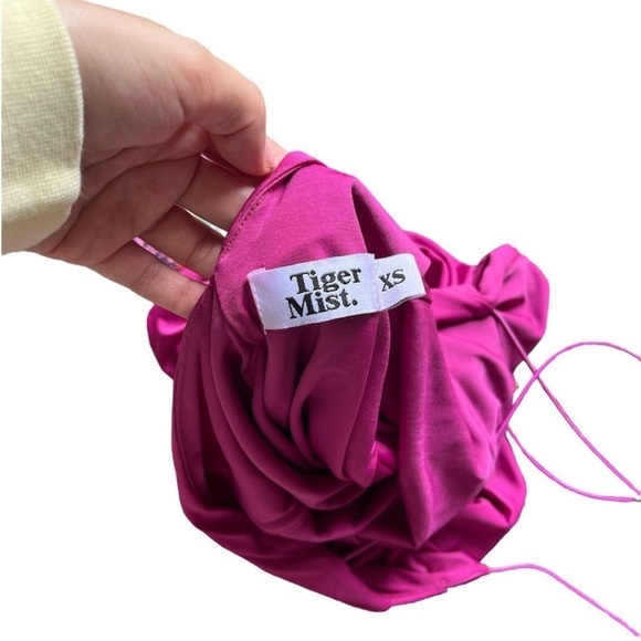 Tiger Mist Reese Bodycon Ruched Mini Dress Pink Sz XS - Picture 7 of 10